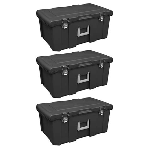 klm crew metal storage chest footlocker box|Sterilite Footlocker, Stackable Storage Bin with Latching Lid.